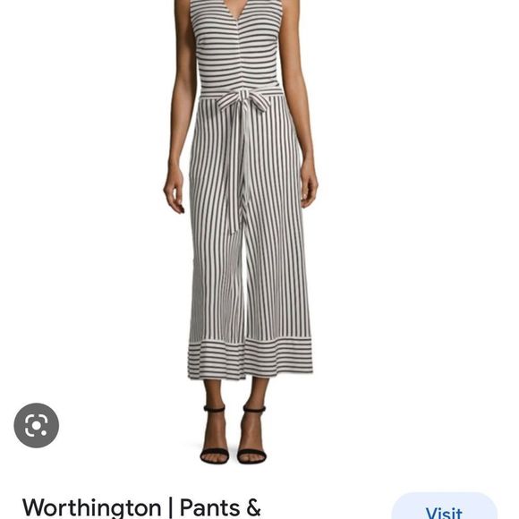Worthington Pants - 🆕 Worthington striped jumpsuit